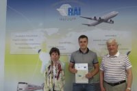 Avio dispečera profesionālās sagatavošanas sertifikāta izsniegšana Valērijam Dziemidovam